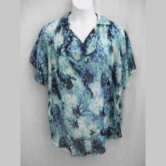 Carlisle Collection Silk Draped Top Wearable Art  Size 16 NWT - Picture 4 of 9